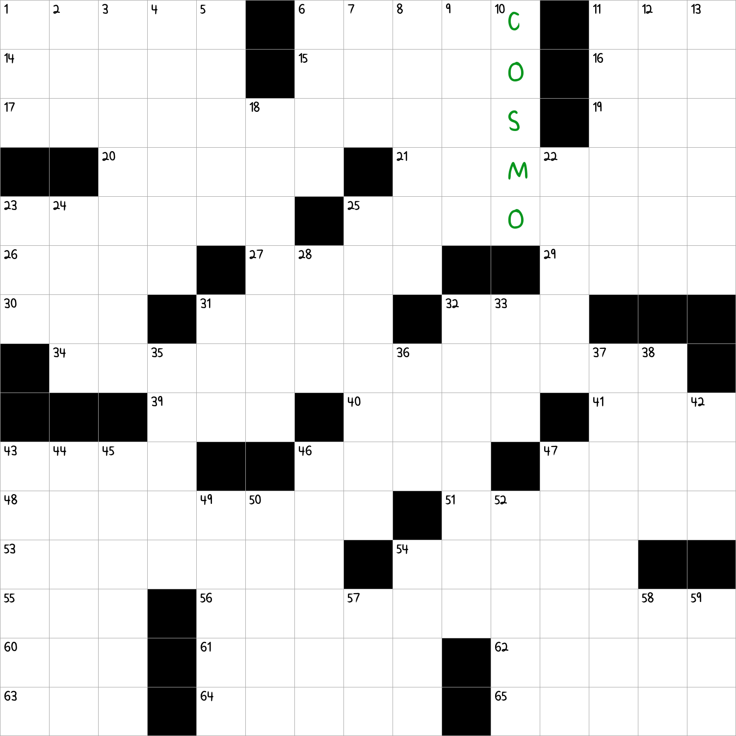 vodka cocktail familiarly crossword
