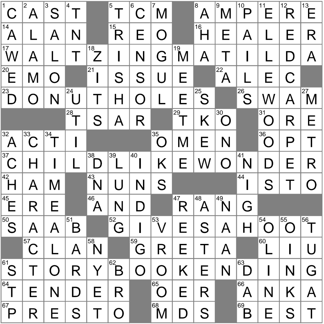 o.t. high point crossword clue
