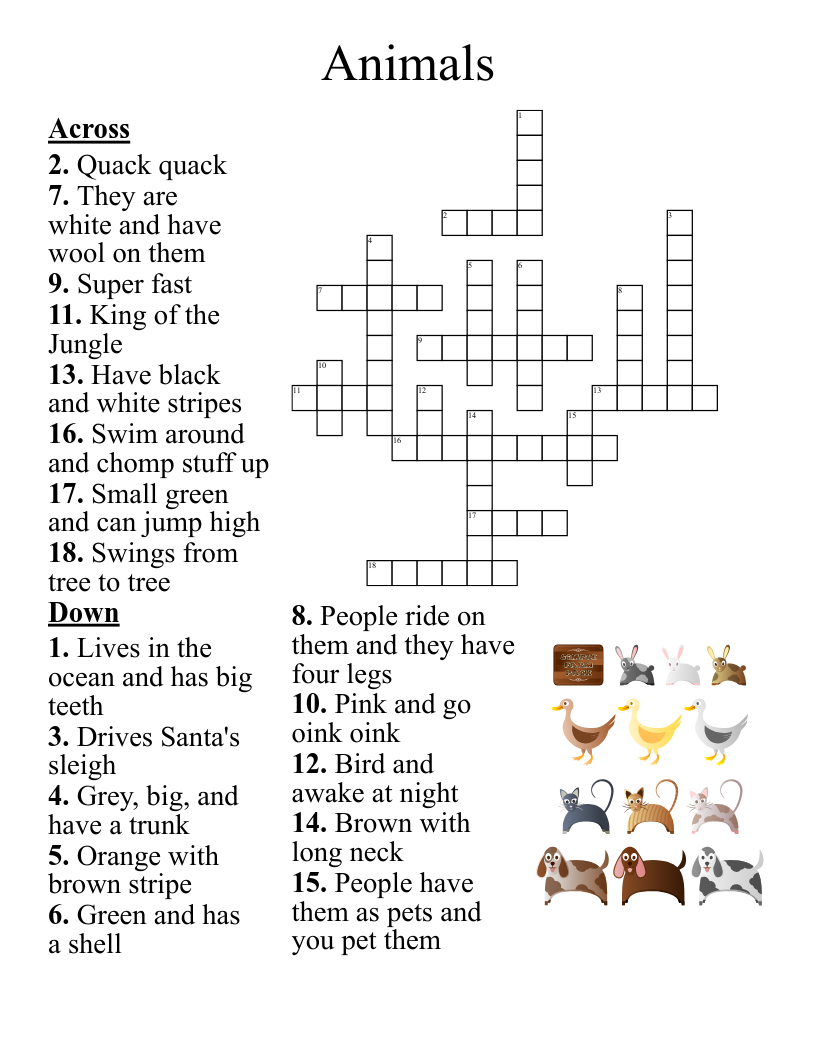Plants And Animals Crossword WordMint