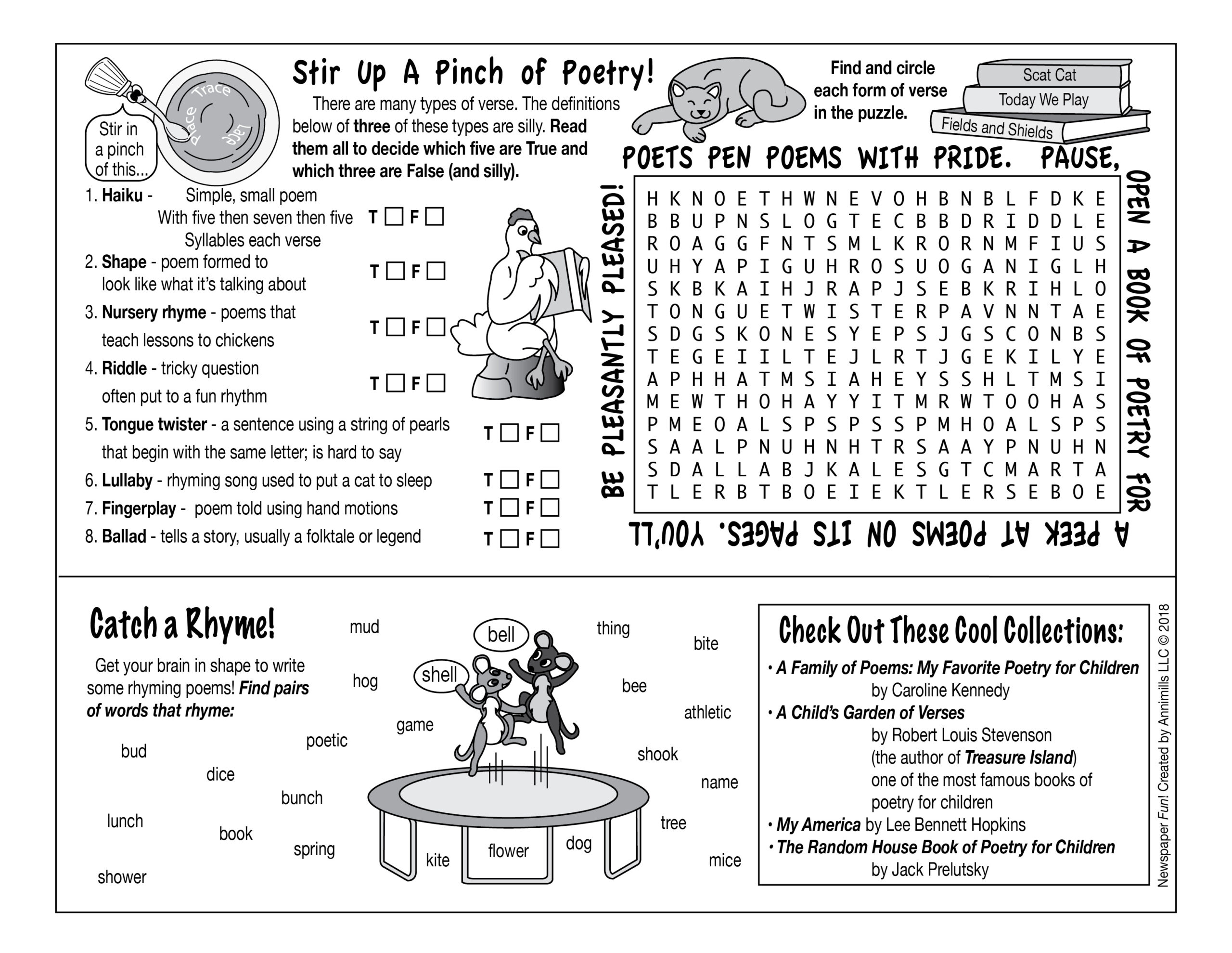 Poets And Poetry Printable Puzzle Set Made By Teachers