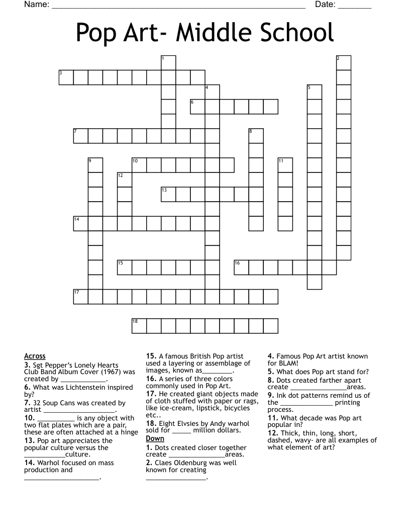 a pop crossword clue