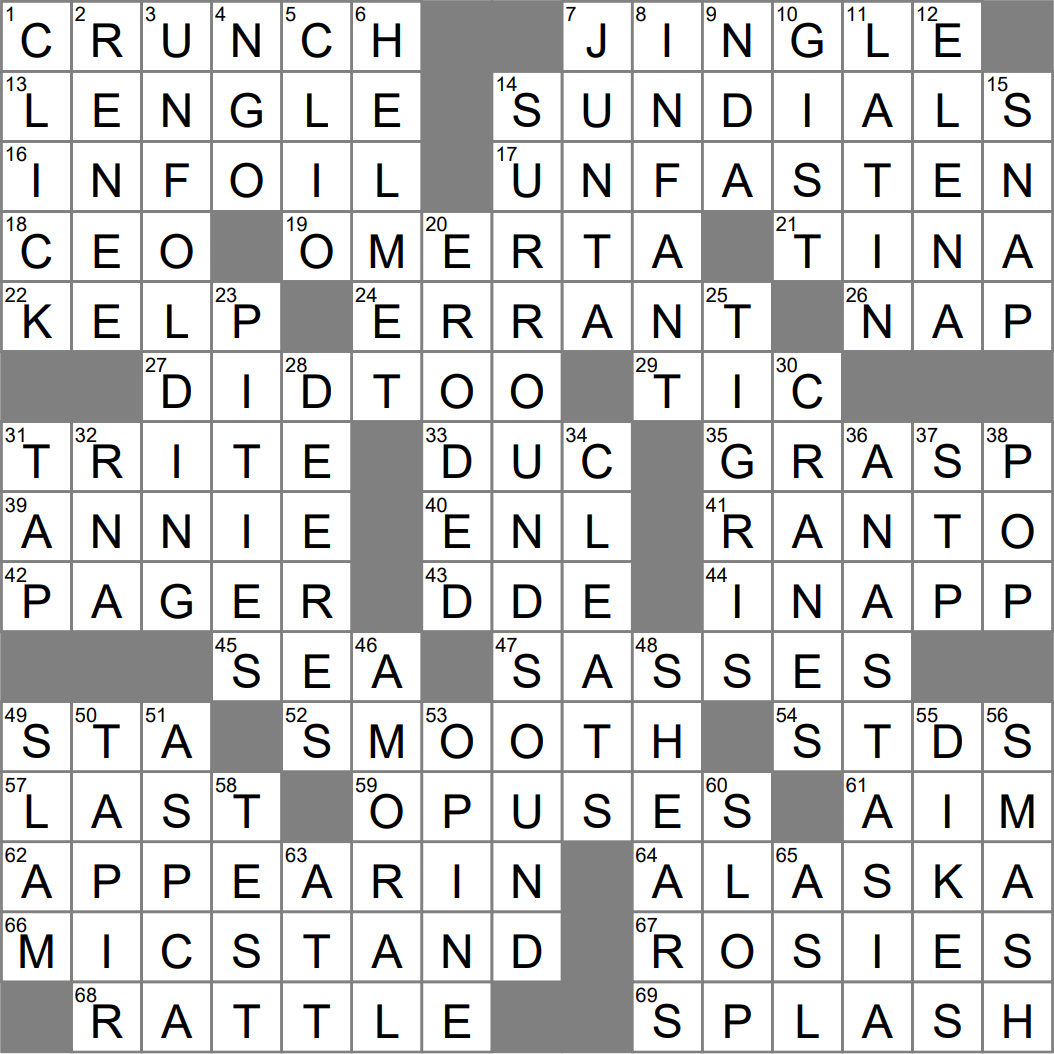 poet crane crossword clue