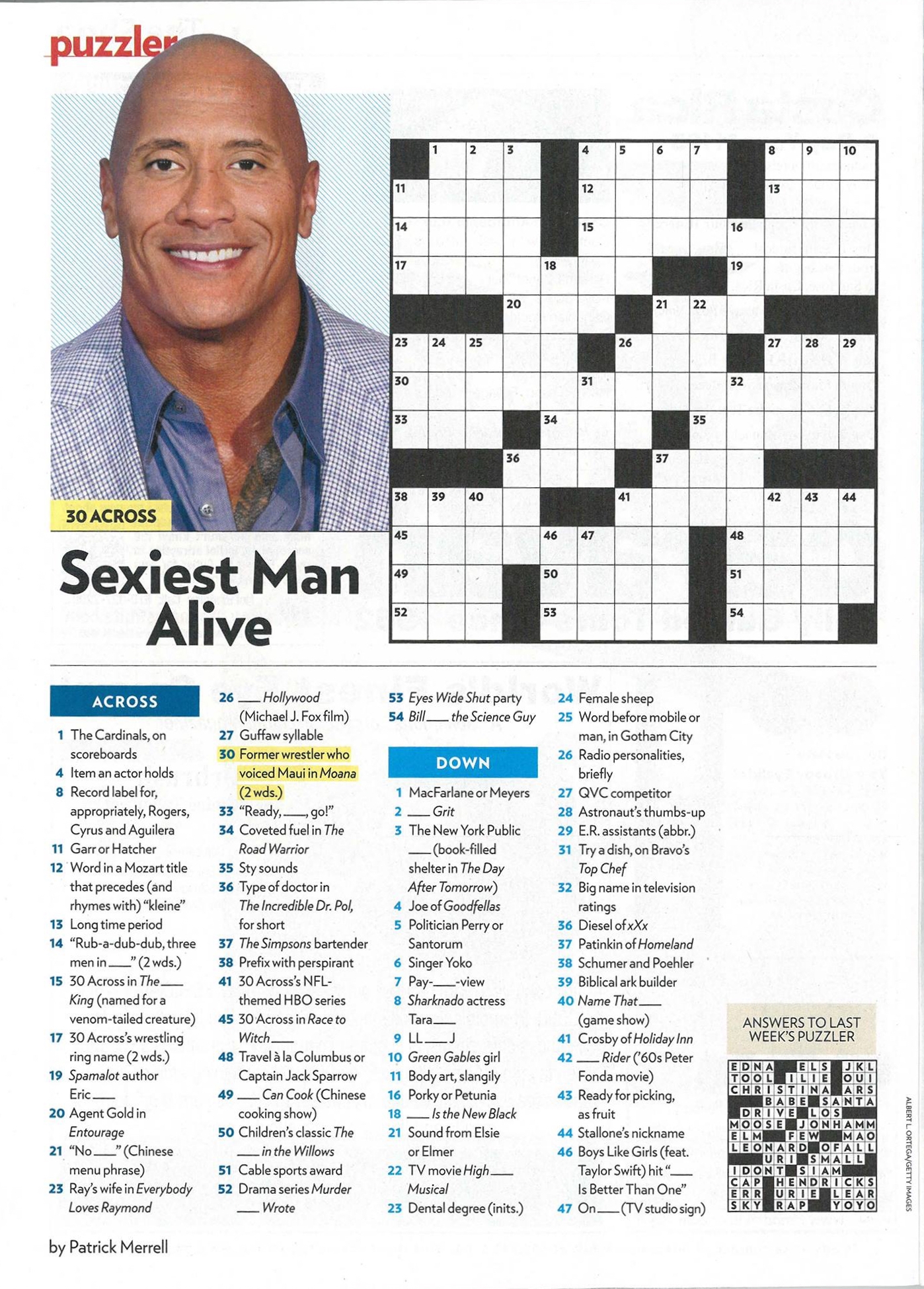 people magazine crossword puzzles