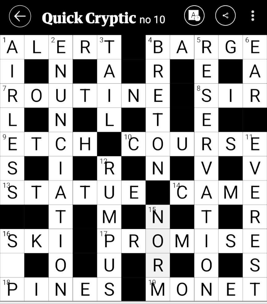 Quick Cryptic 10 By Picaroon Fifteensquared