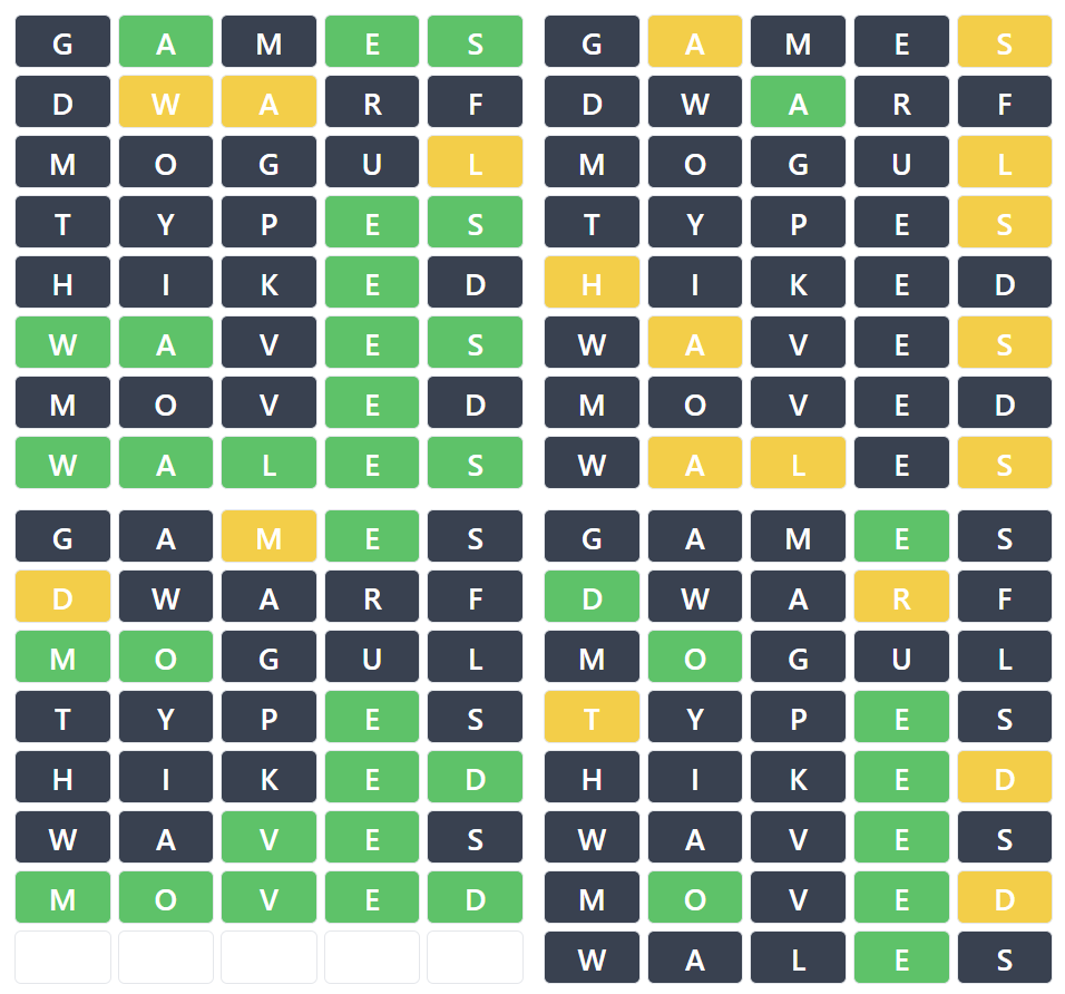 QUORDLE Word Puzzle Game 