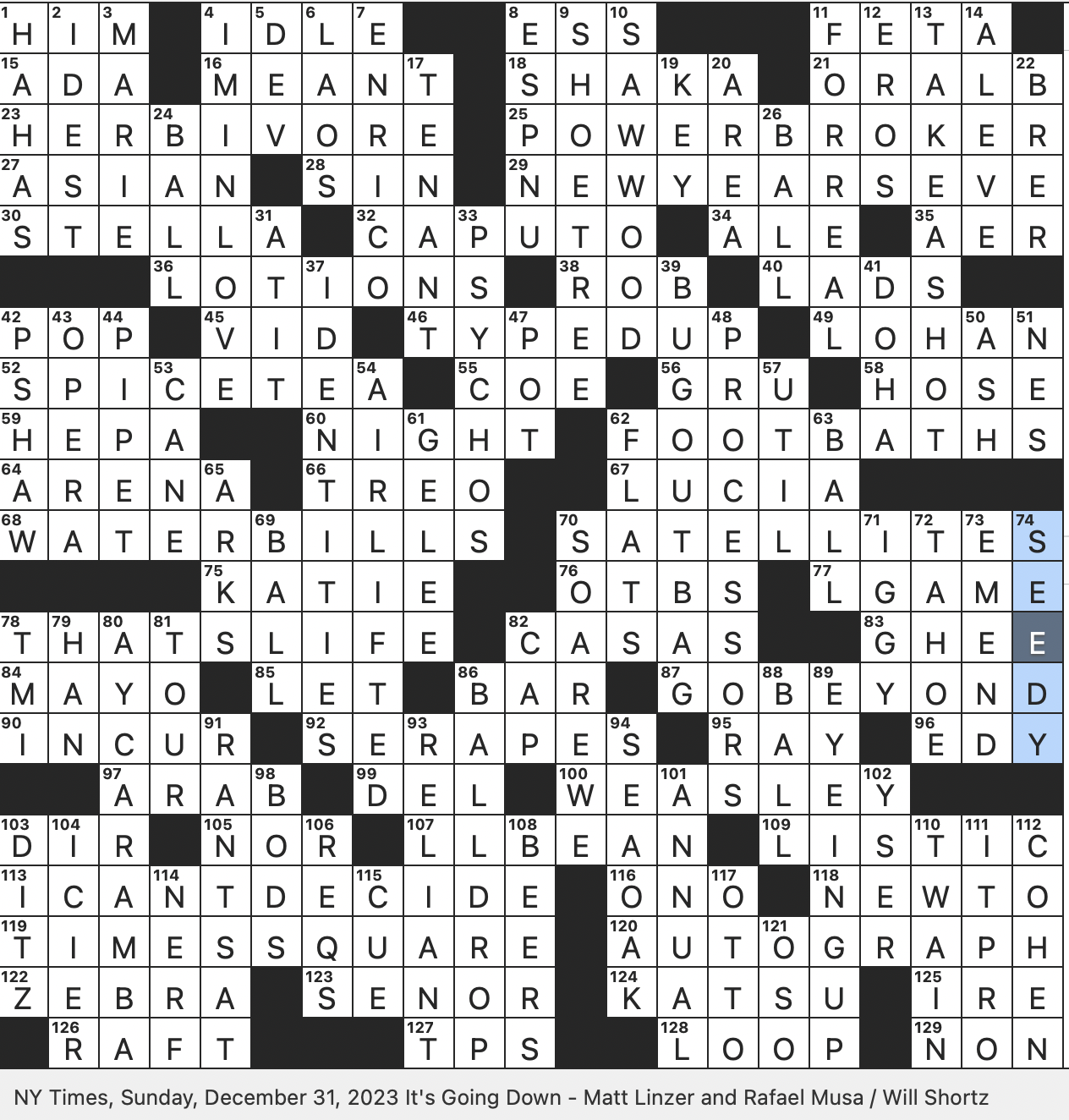 Rex Parker Does The NYT Crossword Puzzle 2023