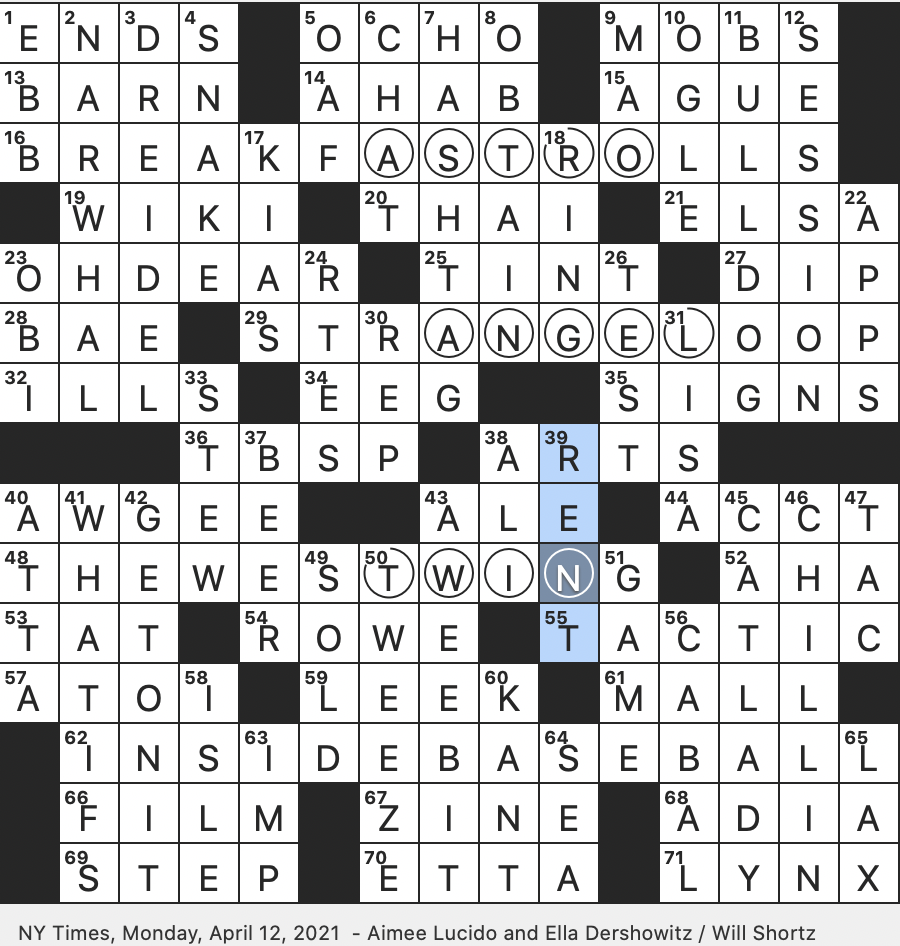 Rex Parker Does The NYT Crossword Puzzle Cyclical Paradox Discussed In G del Escher Bach MON 4 12 21 Sports Metaphor Used To Describe Esoteric Knowledge Hypothetical Musings Modern Pet Name