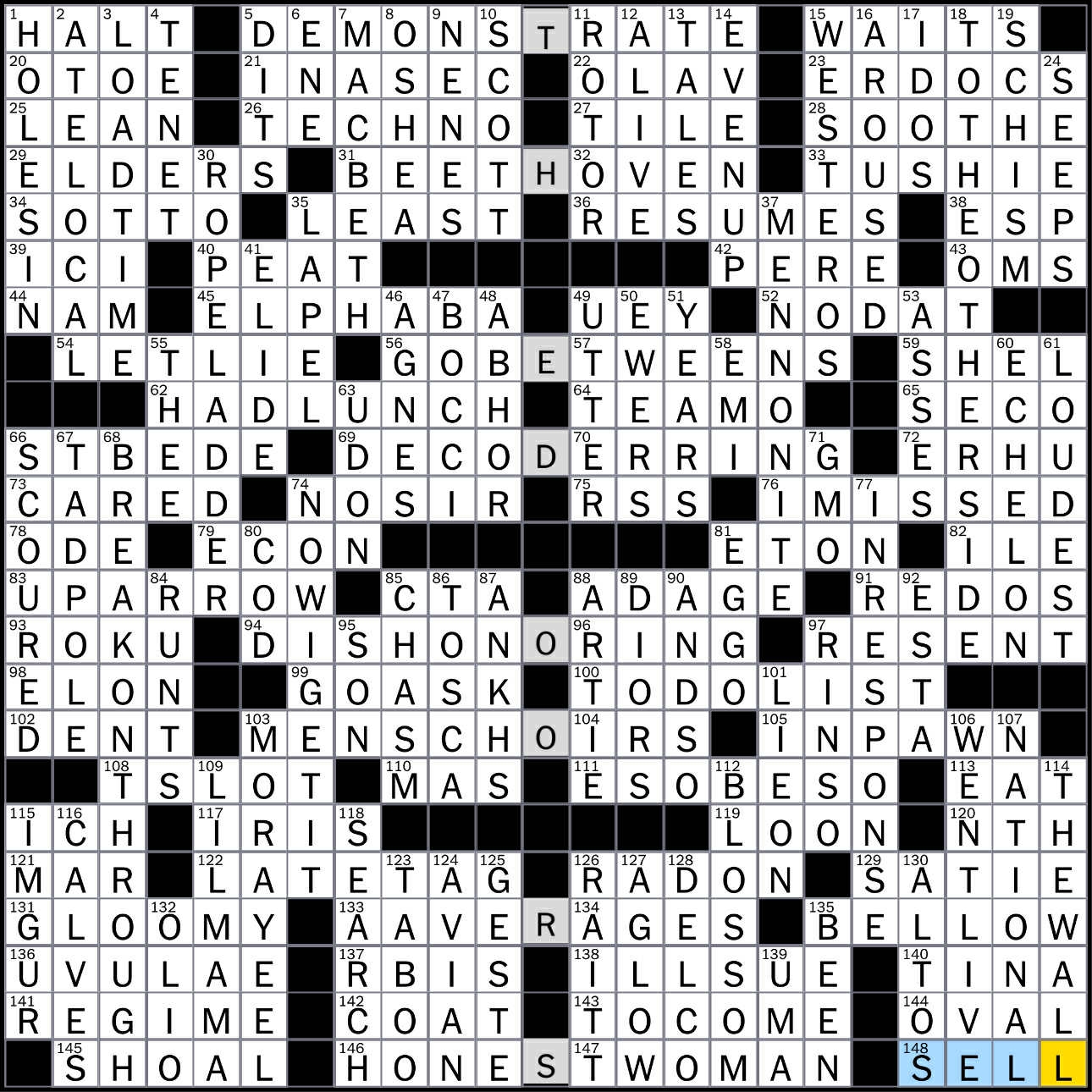 Rex Parker Does The NYT Crossword Puzzle Electronic Music Genre SUN 7 13 25 Phrase Cooed En Espa ol Two stringed Chinese Instrument Soft Palate Appendages Daughter On Bob s Burgers 