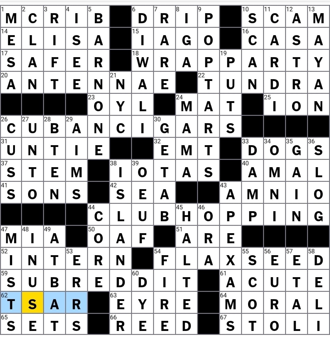 star studded group nyt crossword