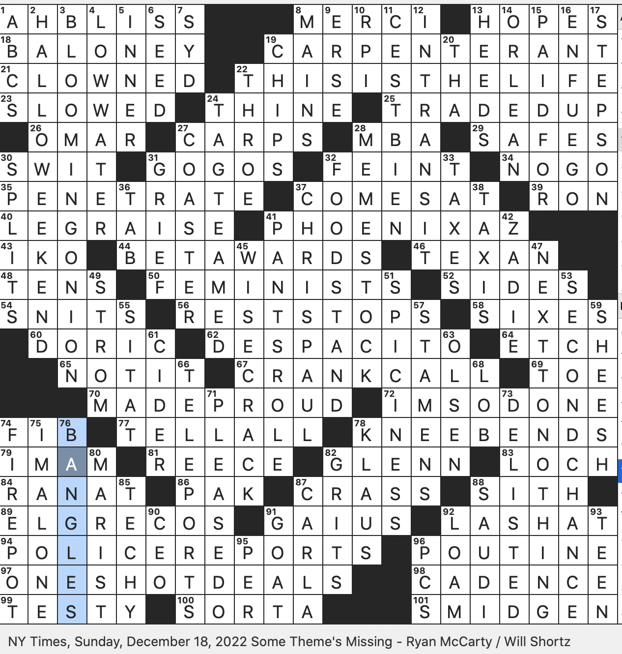 Rex Parker Does The NYT Crossword Puzzle Given Name Of Caligula And Augustus SUN 12 18 22 Term For A Male Opera Character Played By A Woman Portmanteau For An Extended