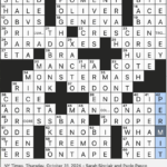 Rex Parker Does The NYT Crossword Puzzle Khan Tract THU 10 31 24 Throw Hard In Modern Slang Pigeonry Certain Edible Seedlings Summer Drink Made From The Fruits Of