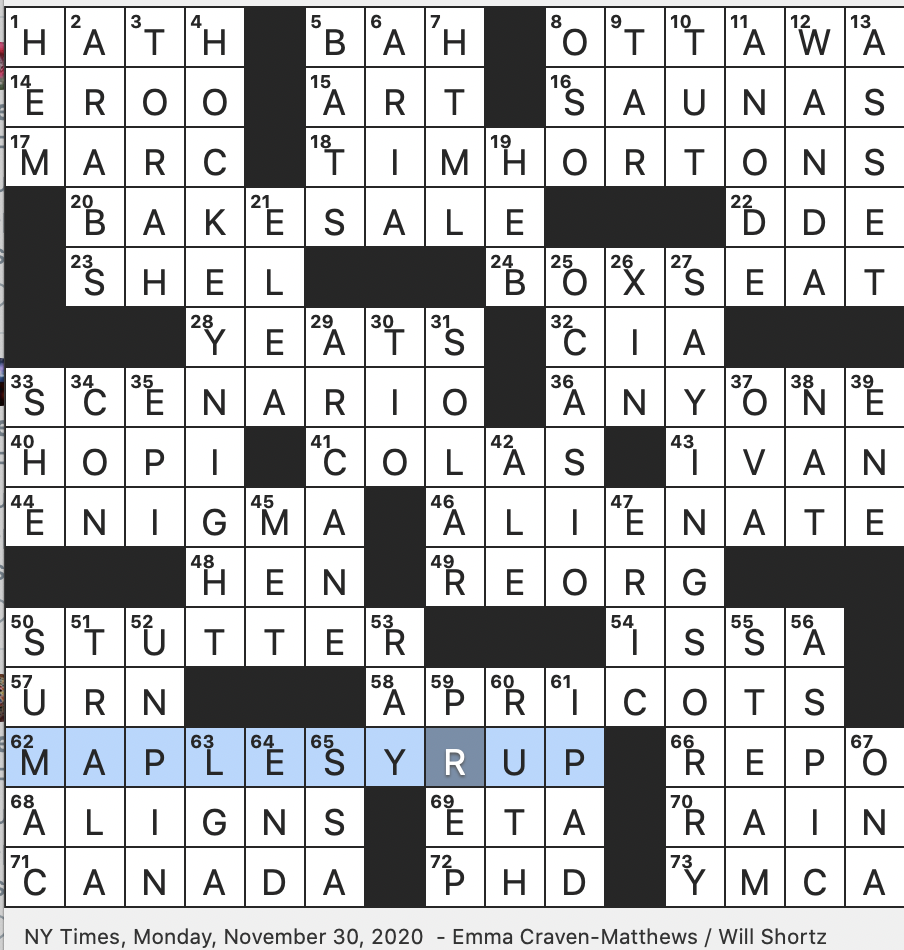 Rex Parker Does The NYT Crossword Puzzle Leafs watching Time Maybe MON 11 30 20 Restaurant Chain Known For Its Coffee Doughnuts Corporate Shuffle For Short Early Challenge Overcome By Joe Biden