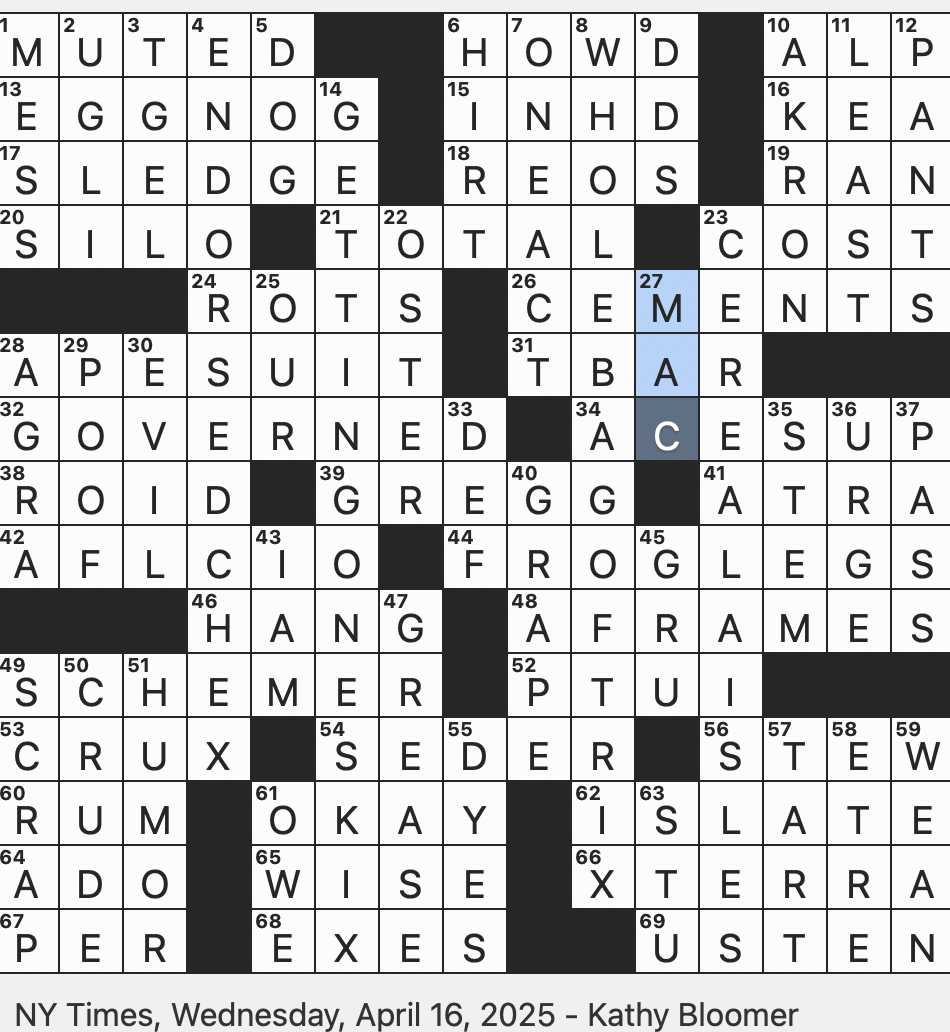 Rex Parker Does The NYT Crossword Puzzle Like Some Colors Or Zoom Users WED 4 16 25 Doing Some Breakfast Shopping Delicacy In France And China Neutrogena Shampoo With A