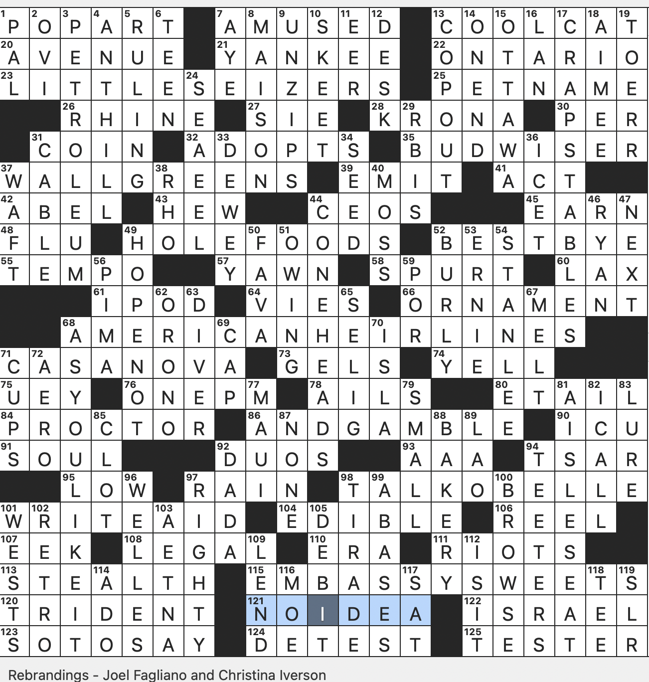 Rex Parker Does The NYT Crossword Puzzle Literally Three Teeth SUN 9 24 23 Reaction To The 1950s Culture Of Commercial Consumerism Insurance Company With A Purple Heart Logo First