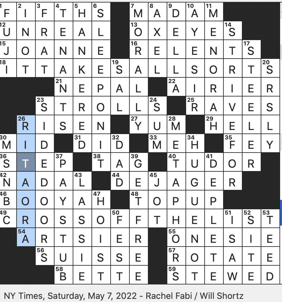 Rex Parker Does The NYT Crossword Puzzle Longhaired Star Of 1950s TV SAT 5 7 22 Nikkie Beauty Vlogger With More Than 13 Million Followers On YouTube Flowers Known Botanically As