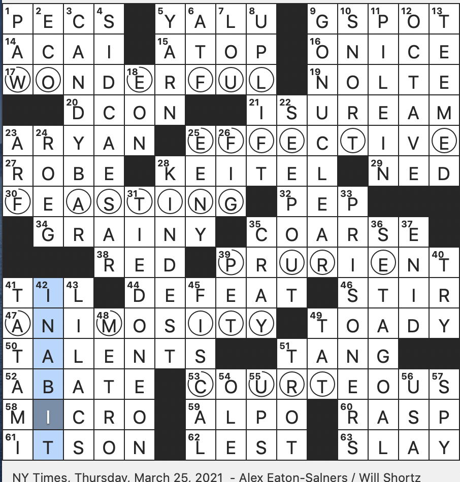 Rex Parker Does The NYT Crossword Puzzle March 2021