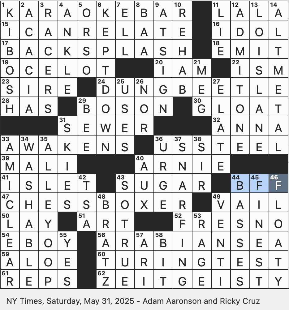 Rex Parker Does The NYT Crossword Puzzle May 2025