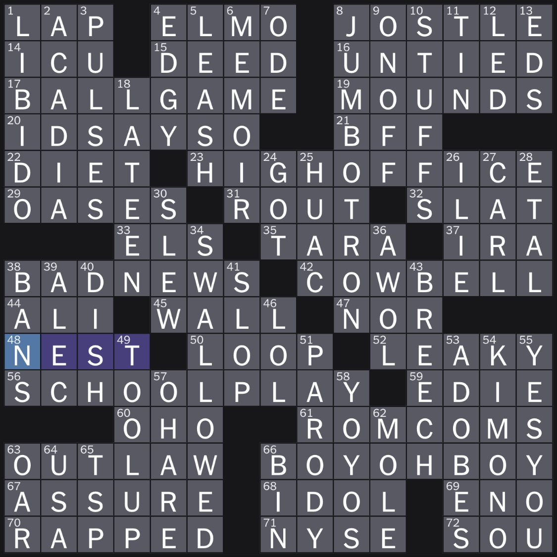 gold brick crossword puzzle clue