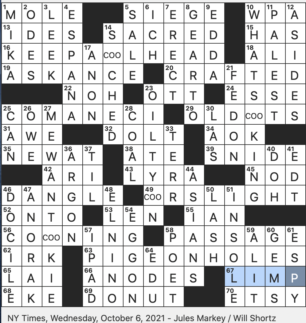 Rex Parker Does The NYT Crossword Puzzle Political Journalist Berman WED 10 6 21 TV Monster s Catchphrase FDR Job creating Program One Literary Source For Wagner s Ring Cycle Brand With