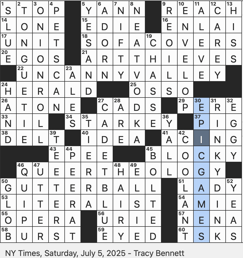 Rex Parker Does The NYT Crossword Puzzle Record keeping Device Made Of Strings And Knots SAT 7 5 25 Glass Production Brendon Of Panic At The Disco French Musician composer Tiersen