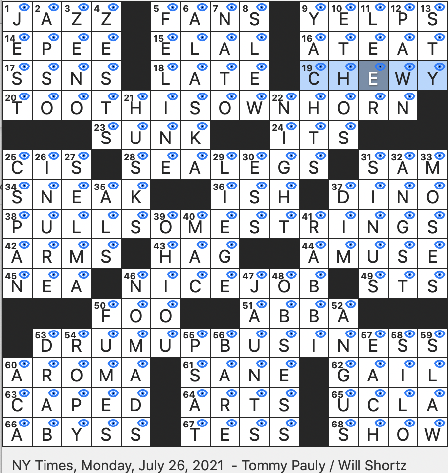 jazz type crossword clue