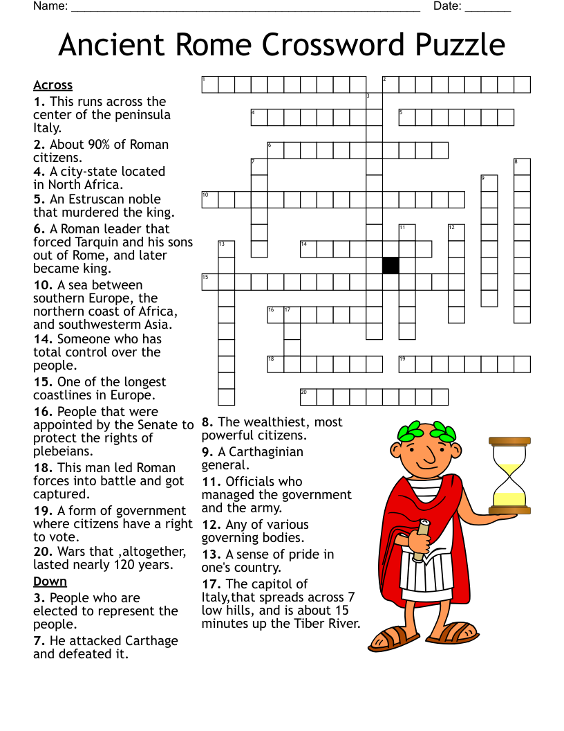 Roman Empire Crossword WordMint