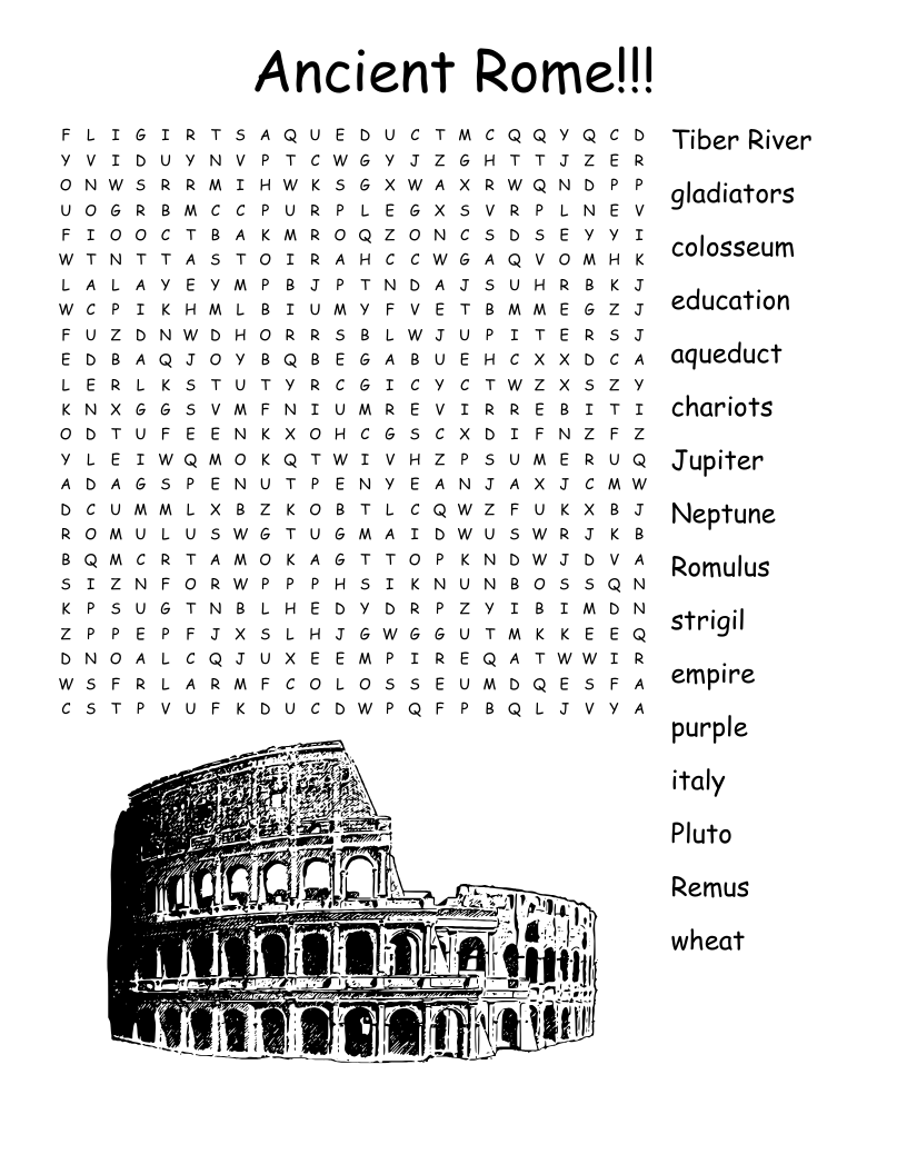 Roman Empire Crossword WordMint