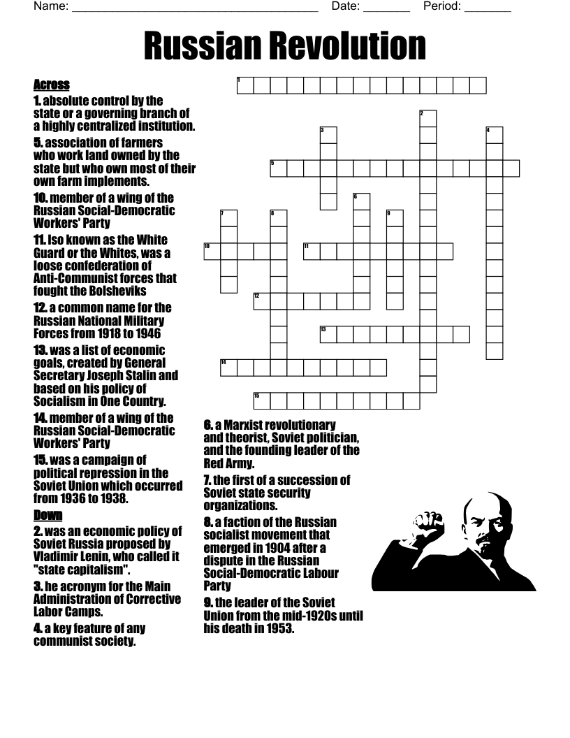 Russia Crossword WordMint