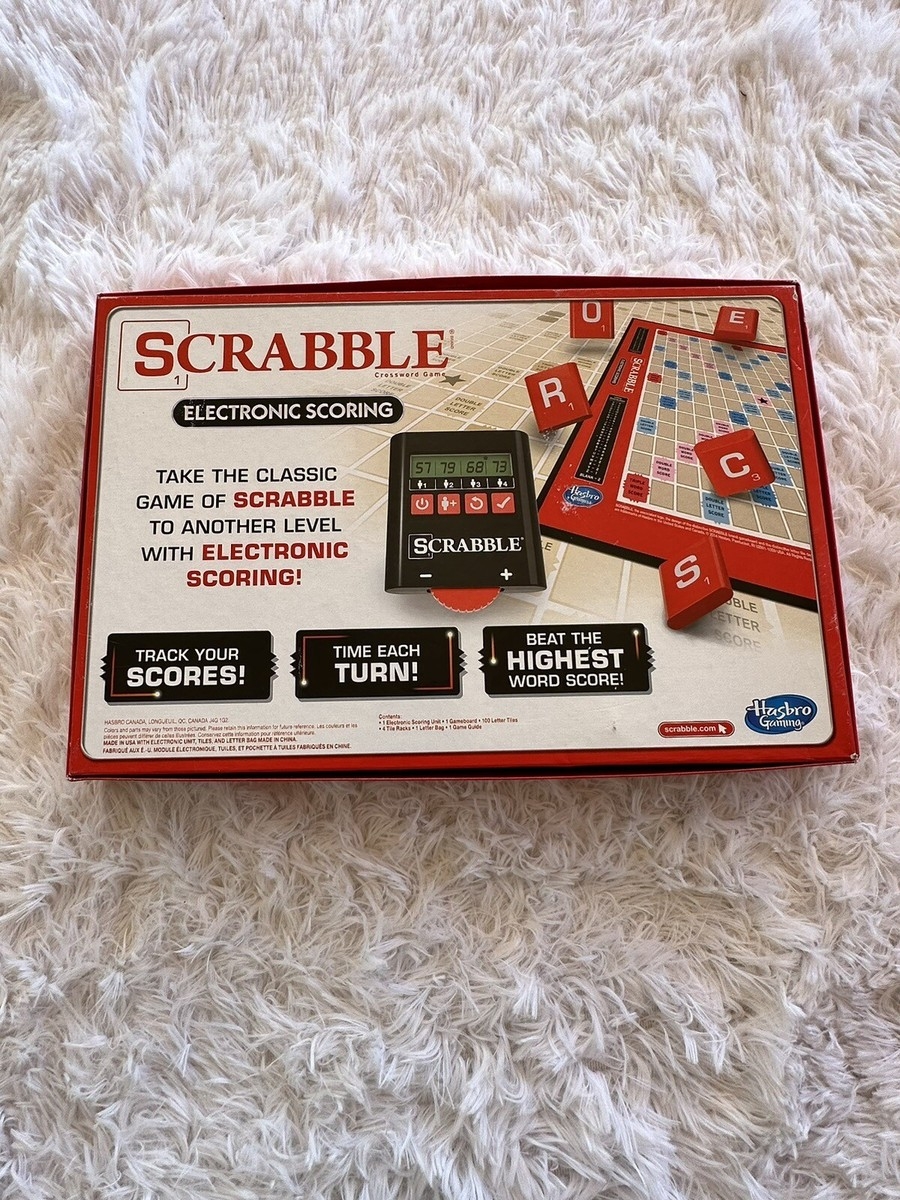 Scrabble Electronic Scoring Crossword Board Game Hasbro 100 COMPLETE TESTED EBay