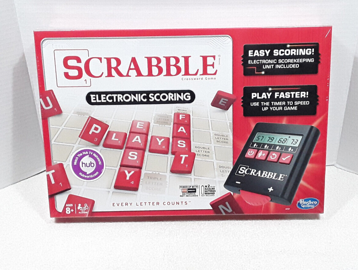 Scrabble Electronic Scoring Crossword Board Game Hasbro 2014 Game Night NEW EBay