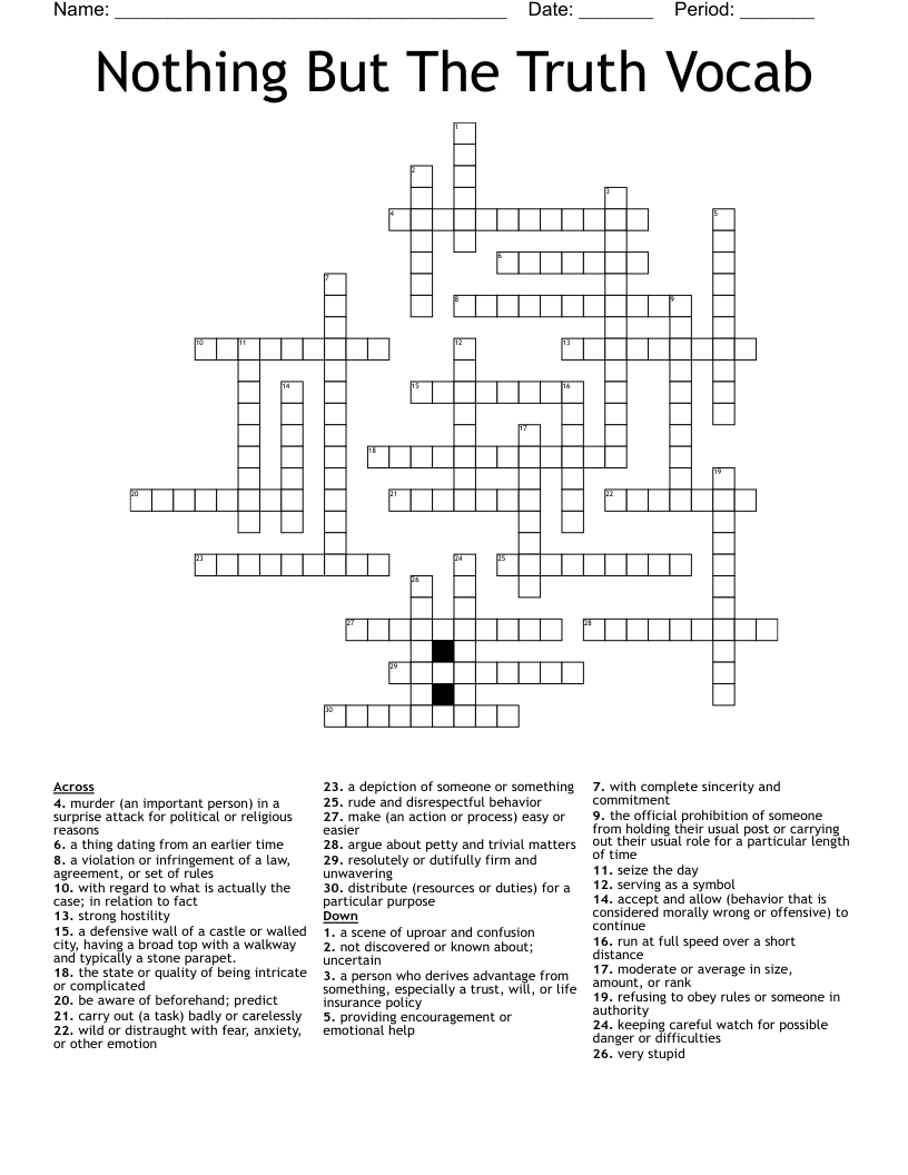 Self Evident Truth Crossword Clue
