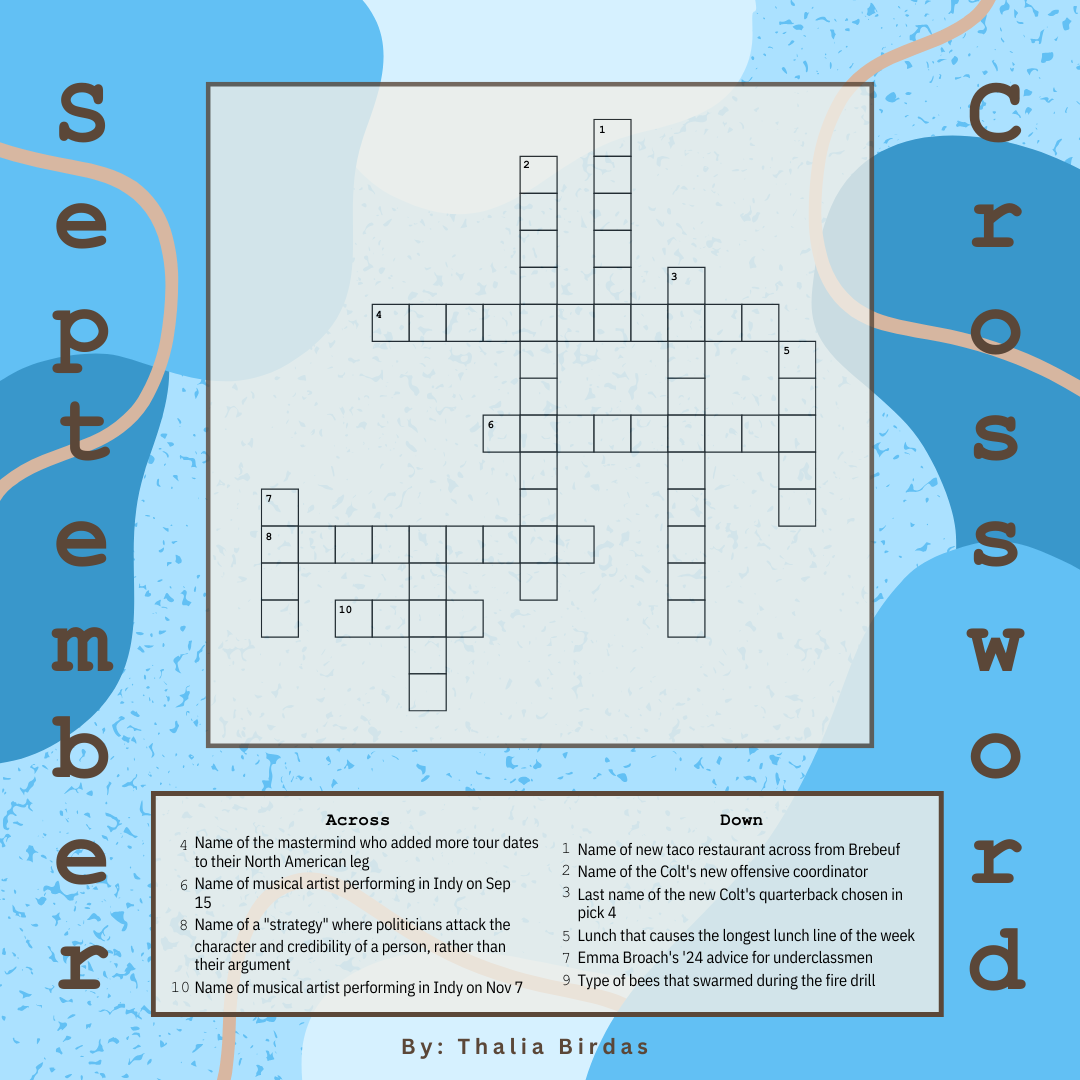 September Crossword Inside Prep