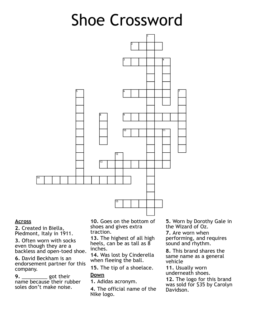 sneaker brand crossword clue