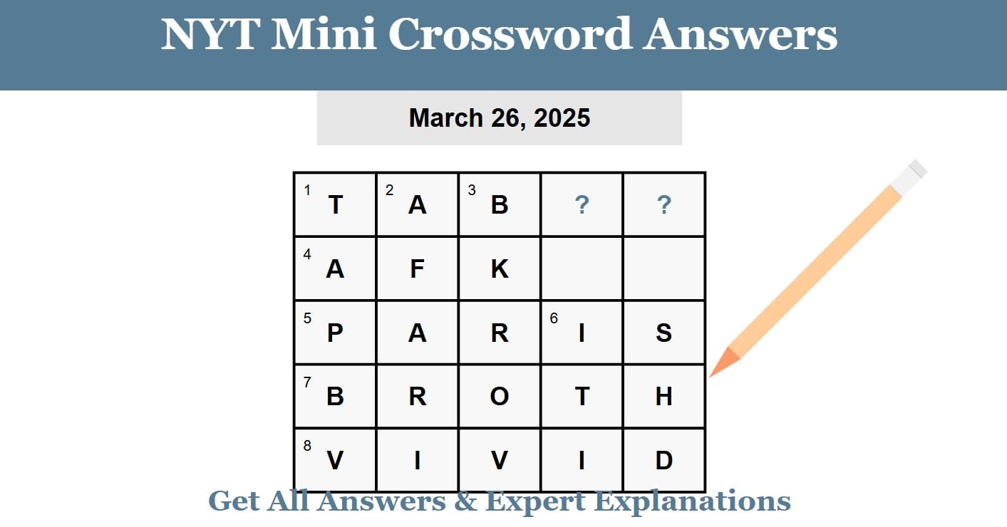 mini crossword nyt answers today
