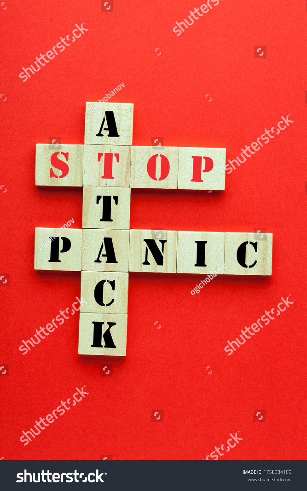 Stop Panic Attack Crossword Clue On Stock Photo 1758284189 Shutterstock