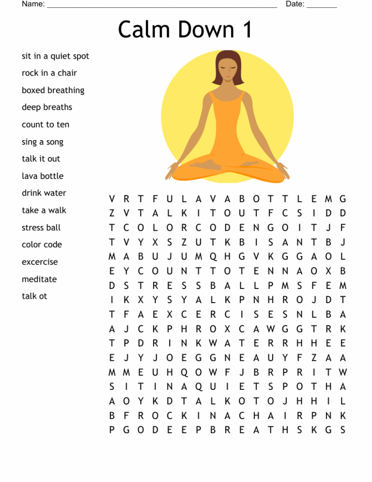 Stress Relief Crossword WordMint