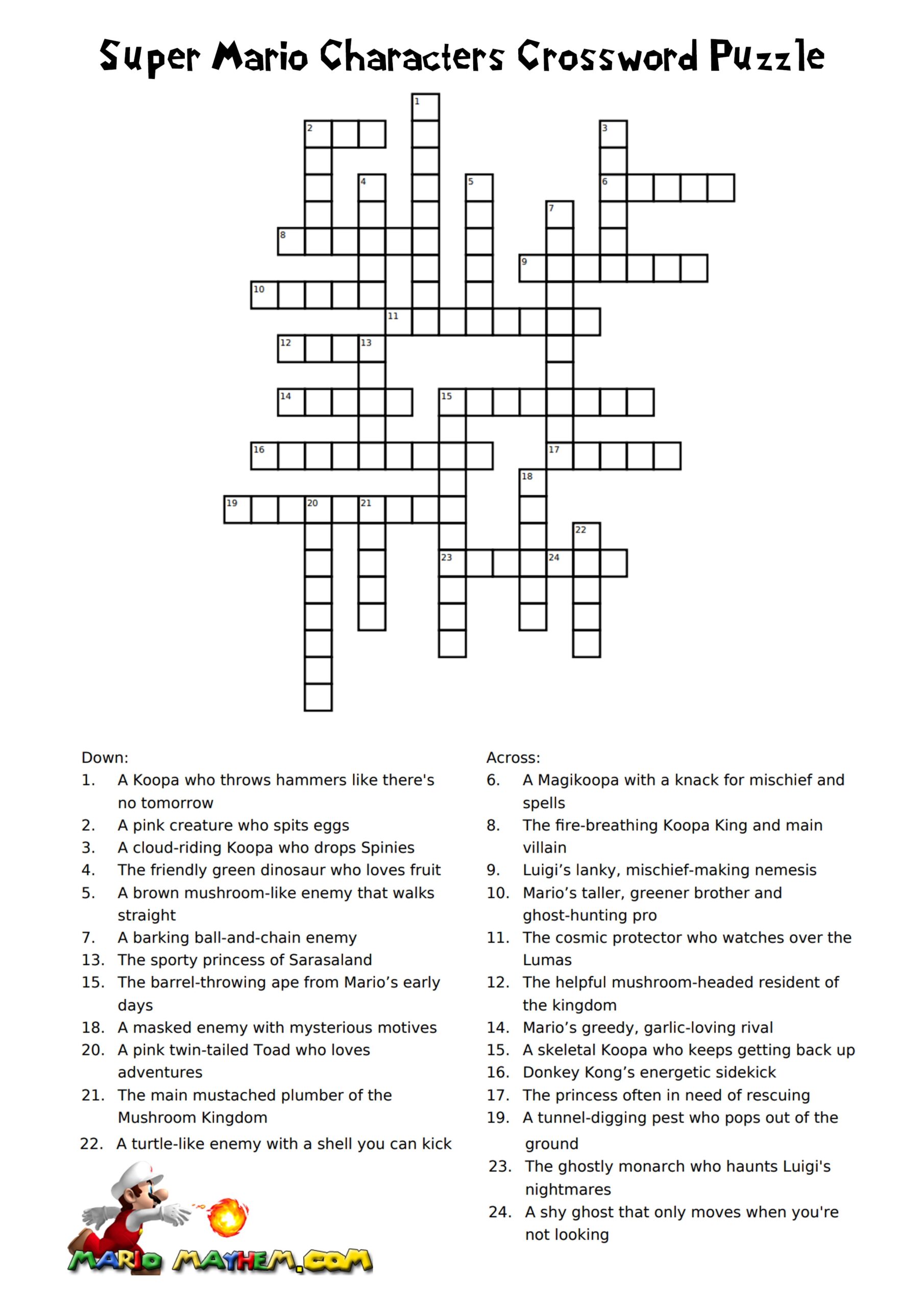 nintendo princess crossword clue
