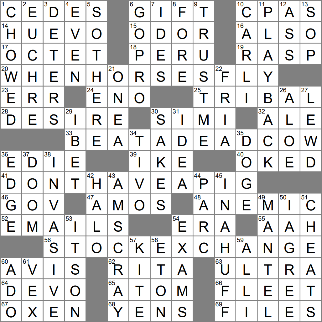 Take A Hike Crossword Clue Archives LAXCrossword