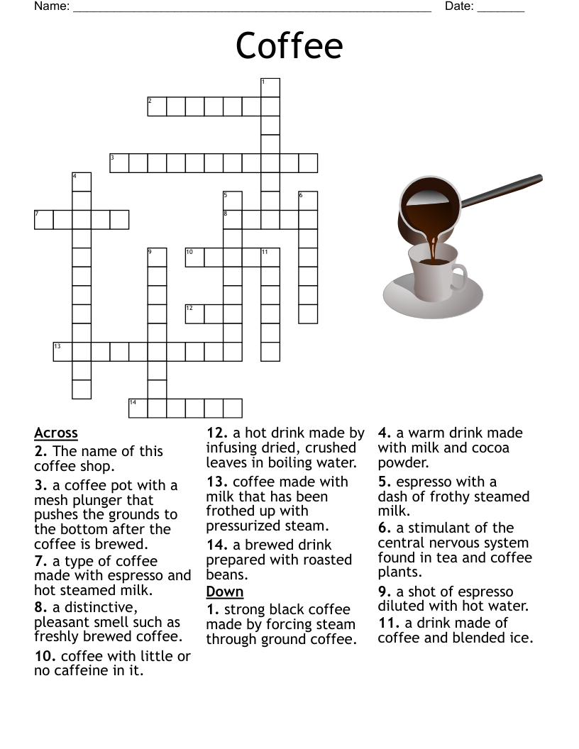 Tea Crossword WordMint