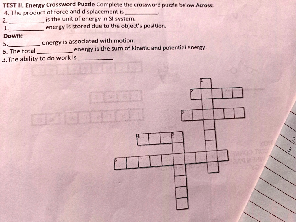 crossword clue unit of force