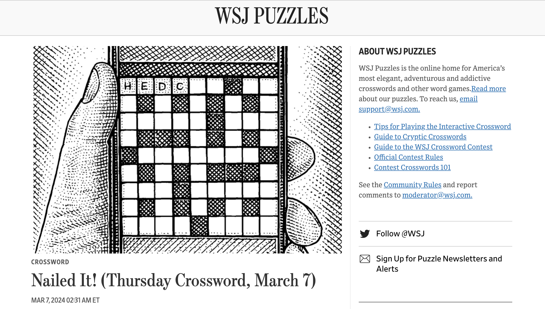 free washington post crossword puzzle