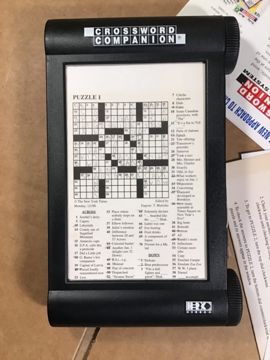 THE NEW YORK TIMES CROSSWORD COMPANION ROLL A PUZZLE SYSTEM 1996 EBay