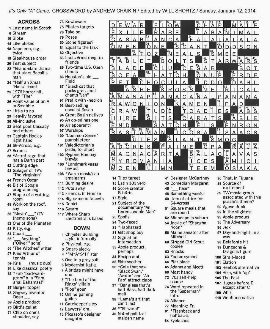 The New York Times Crossword In Gothic