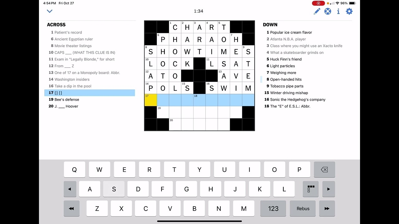 The New York Times Midi Crossword Puzzle YouTube