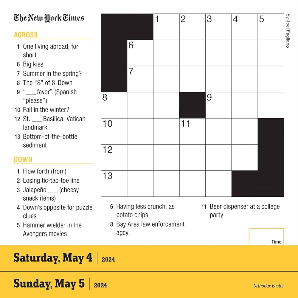 The New York Times Mini Crossword Page A Day Calendar 2024 For Crossword Beginners And Puzzle Pros Workman Calendars Fagliano Joel 9781523518876 Amazon Books