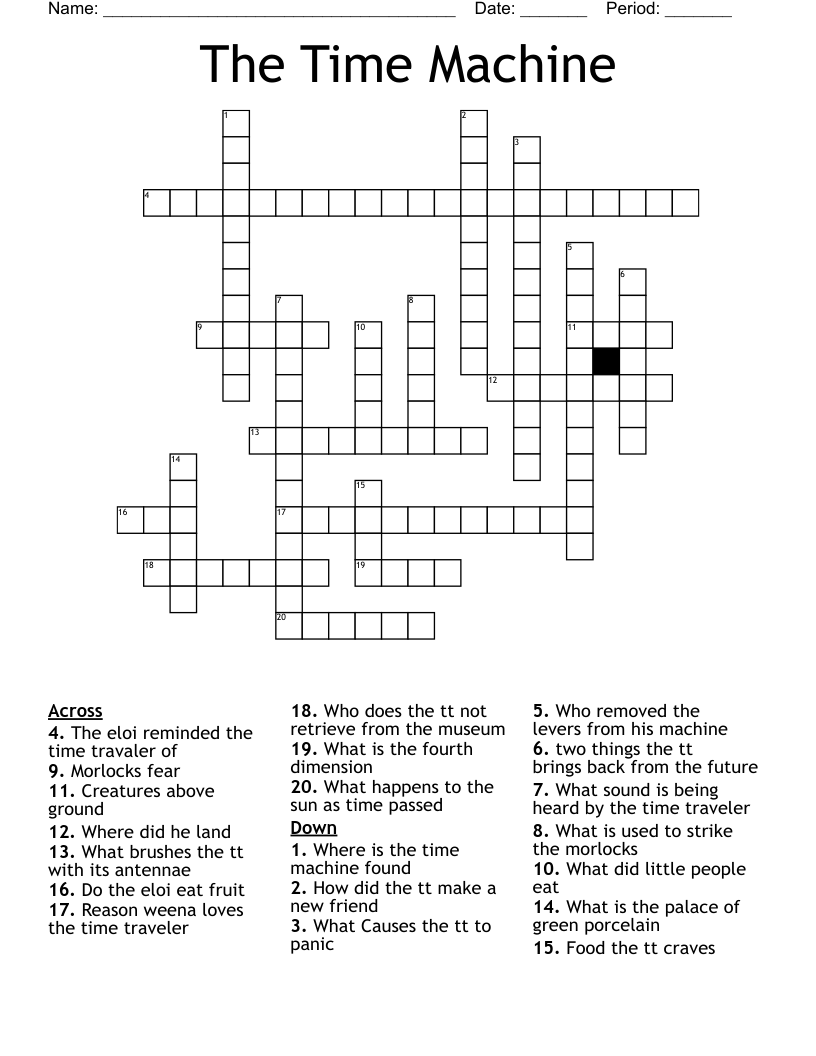 The Time Machine Crossword WordMint