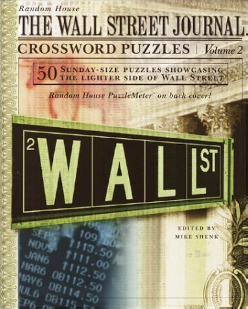The Wall Street Journal Crossword Puzzles Vol 2 Shenk Mike 9780812934632 Amazon Books