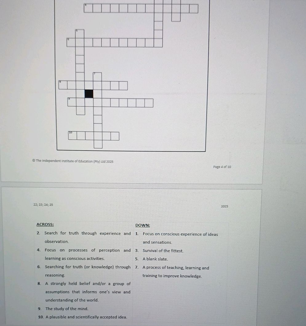 This Is A Crossword Puzzle The Clues Are StudyX