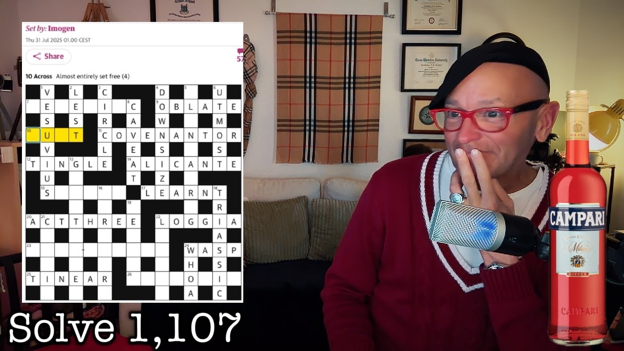 This Yank Attempting The Thursday Guardian Cryptic By Imogen With A Campari Spritz WINE DOWN YouTube