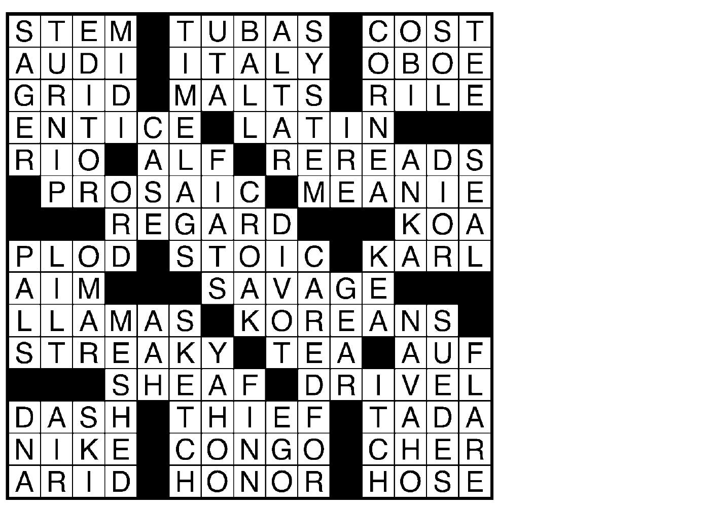 USA TODAY Network Newspaper Crossword Sudoku Puzzle Answers Today
